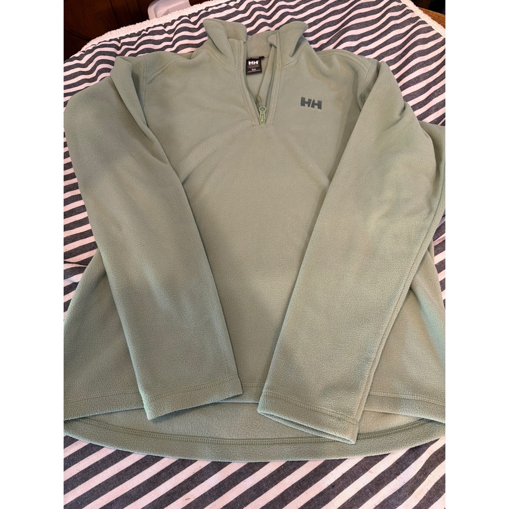 Helly Hansen Daybreaker Polartec Quarter Zip Fleece Pullover Sage Green Mens M